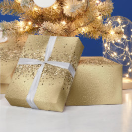 Papel De Regalo Purpurina Glam Gold Glitzy Sparkle