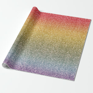 Papel De Regalo Purpurina Glitz Rainbow