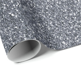 Papel De Regalo Purpurina Gris Gris Plateado Delicada Novia Blanca
