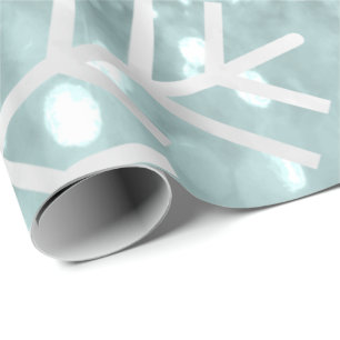 Papel De Regalo Purpurina gris verde azulado azul del día de