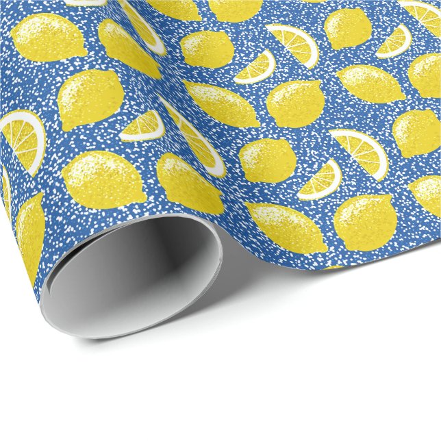 Papel De Regalo Purpurina Lemons (Esquina del rollo)