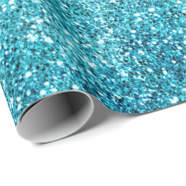 Papel De Regalo Purpurina Mermaid Aqua Glitz