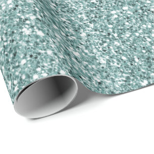 Papel De Regalo Purpurina Mint Glam Glitz