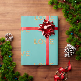 Papel De Regalo Purpurina Mint Green Gold