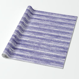 Papel De Regalo Purpurina morado gitano, rayas de cristal