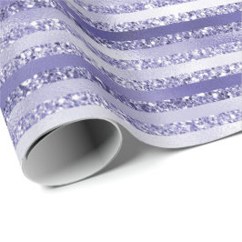 Papel De Regalo Purpurina morado gitano, rayas de cristal