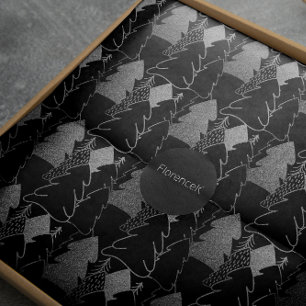 Papel De Regalo Purpurina negro de la suposición de los gris