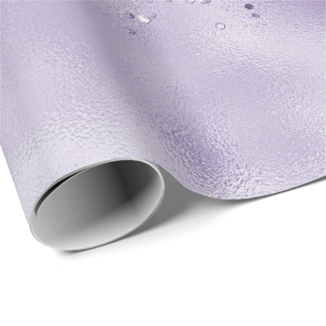 Papel De Regalo Purpurina Purple Glitzy     (Esquina del rollo)