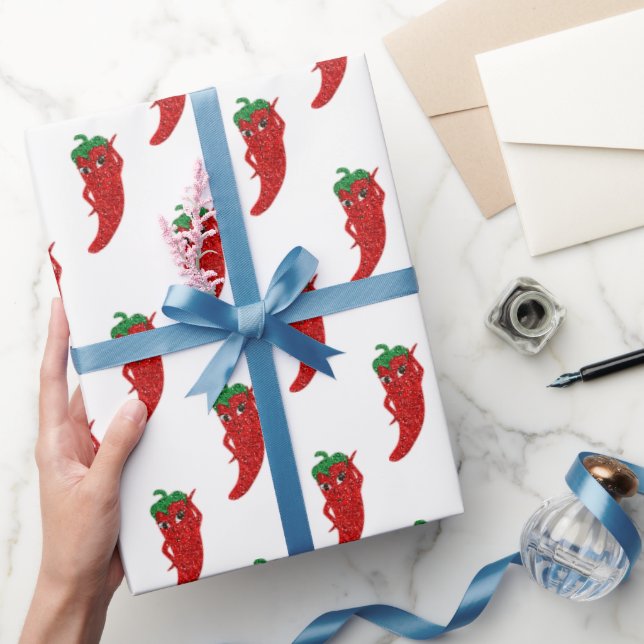 Papel De Regalo Purpurina Red Hot Pepper Diva (Regalar)