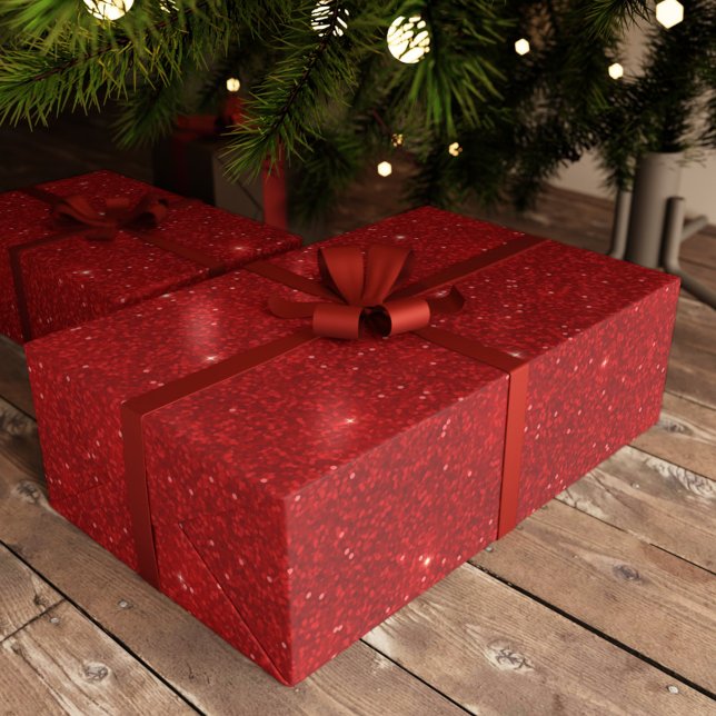 Papel De Regalo Purpurina Rojo Shimmer Shiny Navidades (Subido por el creador)