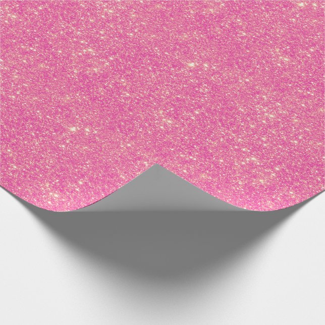Papel De Regalo Purpurina Rosa Brillante Espuma Purpurinoso Neon (Esquina)