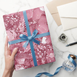 Papel De Regalo Purpurina rosa Pastel