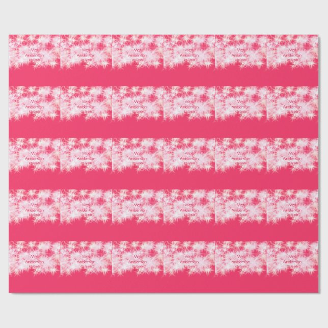 Papel De Regalo Purpurina rosa rojo chisporroteando De vuelta al m (Superficie plana)