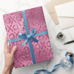 Papel De Regalo Purpurina rosa XOXO<br><div class="desc">purpurina de glam rosa xoxo amor</div>