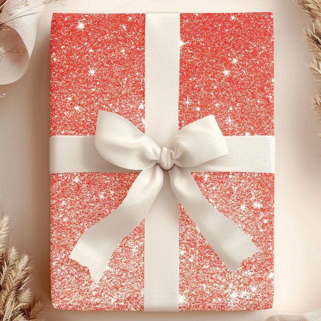 Papel De Regalo Purpurina Shimmering Red Ombre (Subido por el creador)