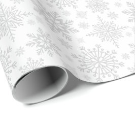Papel De Regalo Purpurina Silver Snowflakes