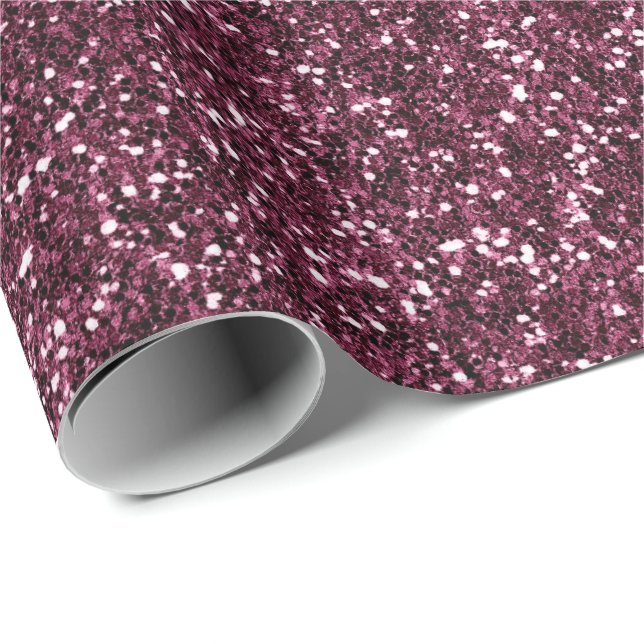 Papel De Regalo Purpurina Urban Metallic Burgundy Beet Bordeaux (Esquina del rollo)