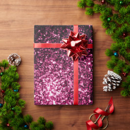 Papel De Regalo Purpurinas brillantes de color rosa oscuro