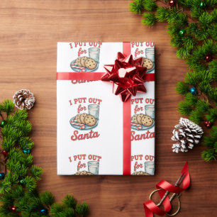 Papel De Regalo Puse Para Santa Galletas De Leche Divertidas De Na