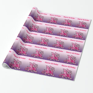 Papel De Regalo Pynky el dragón