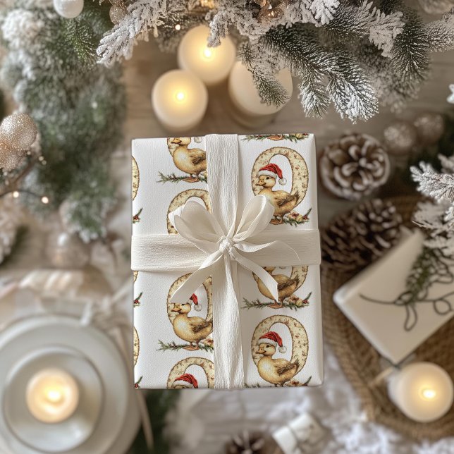 Papel De Regalo Quacking Xmas Duck Letter Q Navidades (Subido por el creador)