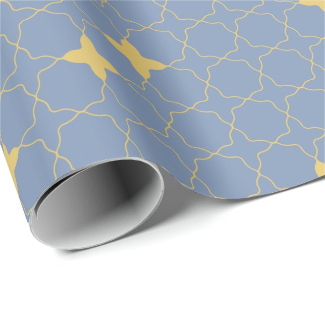 Papel De Regalo Quatrefoil Geometric Pattern Wrapping Paper (Esquina del rollo)