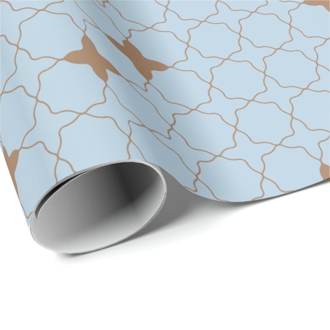 Papel De Regalo Quatrefoil Geometric Pattern Wrapping Paper (Esquina del rollo)
