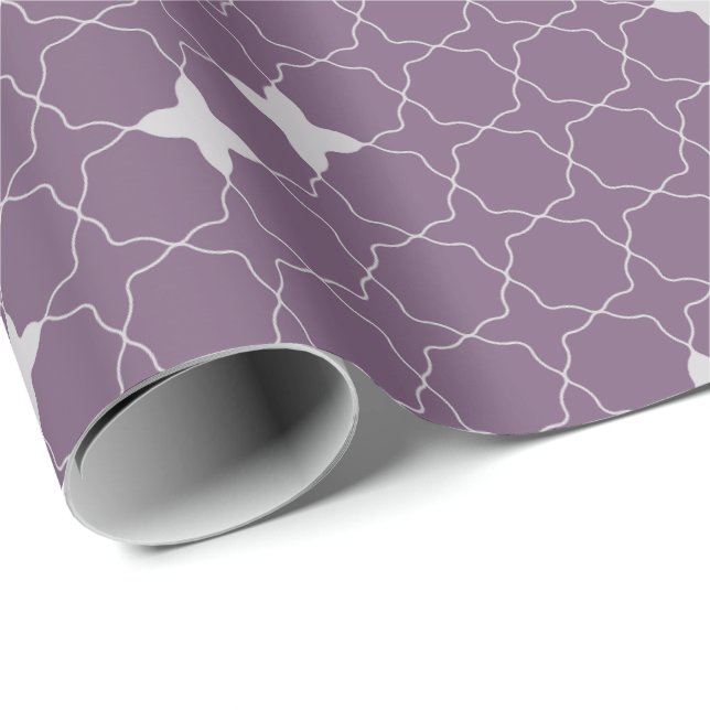 Papel De Regalo Quatrefoil Geometric Pattern Wrapping Paper (Esquina del rollo)