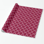 Papel De Regalo Quatrefoil rosa y blanco<br><div class="desc">Quatrefoil rosa y blanco</div>