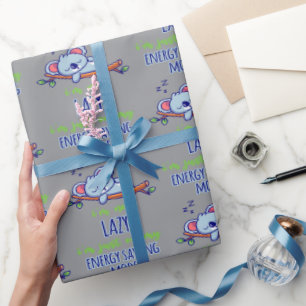Papel De Regalo Qué gracioso Koala No soy perezoso Sólo estoy en m