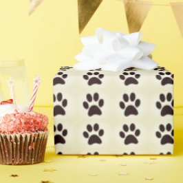 Papel de regalo que patas de gato