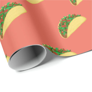 Papel De Regalo ¡Qué picante! Yummy Taco Pattern en rojo