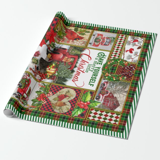 Papel De Regalo Que Te Tengan Un Camión Rojo De Buenos Navidades (Desenrollado)