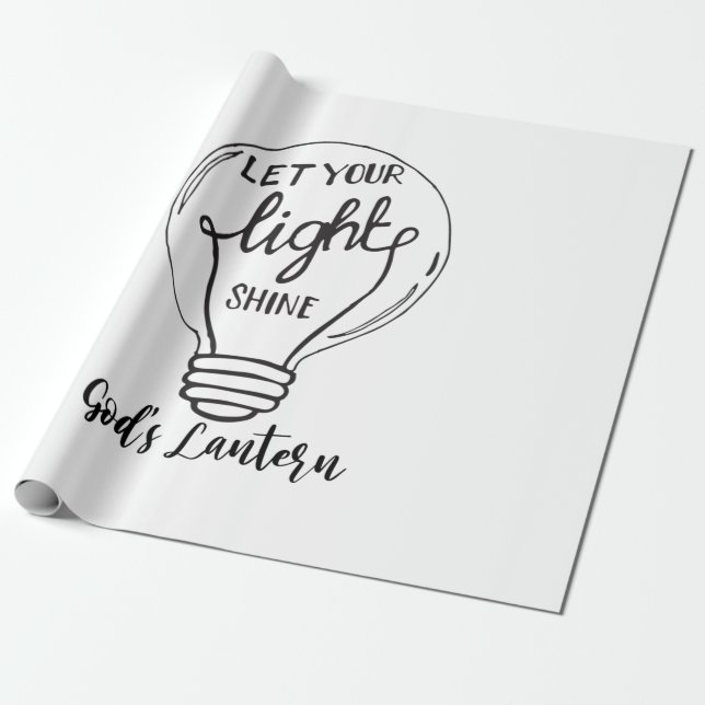 Papel De Regalo Que tu luz brille con las linternas de Dios (Desenrollado)