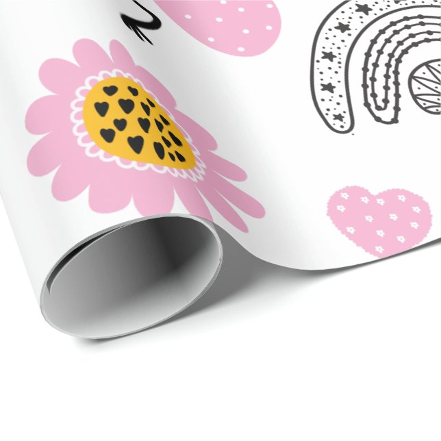 Papel De Regalo Queen BEES BFF, Baby Girl, Girly Gifts Pink (Esquina del rollo)