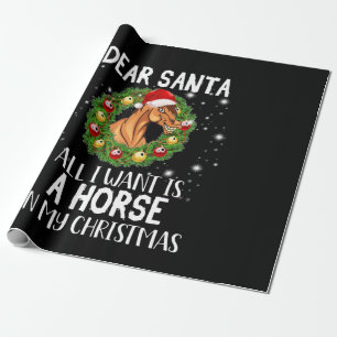 Papel De Regalo Querido Papá Noel, todo lo que quiero es un caball