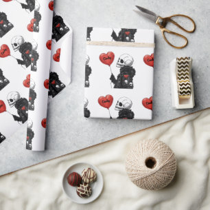 Papel De Regalo Querido Personalizable - Calavera con globo