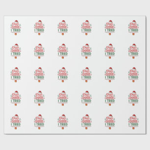 Papel De Regalo Querido Santa Probó Gorro de Navidad Caja de Regal