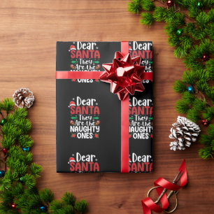 Papel De Regalo Querido Santa Son Unos Traviesos Navidad Coinciden