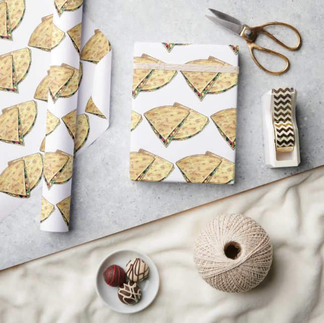 Papel De Regalo Queso Quesadillas Cocina Mexicana Queso (Artesanía)