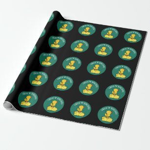 Papel De Regalo Queso Y Quackers Funny Duck Pun Dark BG