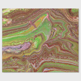 Papel De Regalo Questions 1 Wild Green Maroon Wrapping Paper