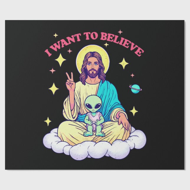 Papel De Regalo Quiero Creer (Superficie plana)