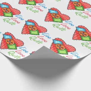 Papel De Regalo Quilt Live Love