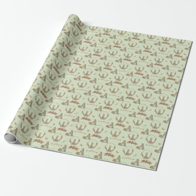Papel De Regalo Rabbit Peter autumn Wrapping (Desenrollado)