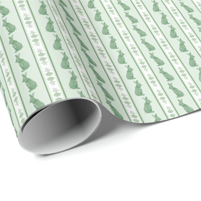 Papel De Regalo Rabbits and Hydrangeas Wrapping Paper (Esquina del rollo)
