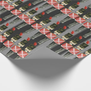 PAPEL DE REGALO RABIA DE REGALO GRIS Y NEGRO DE NUTCRACKER