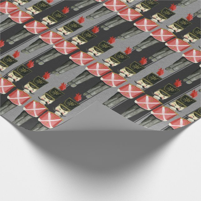 PAPEL DE REGALO RABIA DE REGALO GRIS Y NEGRO DE NUTCRACKER (Esquina)