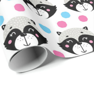 Papel De Regalo Raccoon