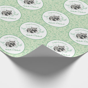 Papel De Regalo Raccoon Baby Shower Woodland Animals